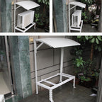  Support Climatiseur Exterieur Avec Auvent, Support De Montage Pour Climatiseur, Capacité De Charge Jusqu'à 200 Kg, Pour Clim Split Et Pompes à Chaleur
