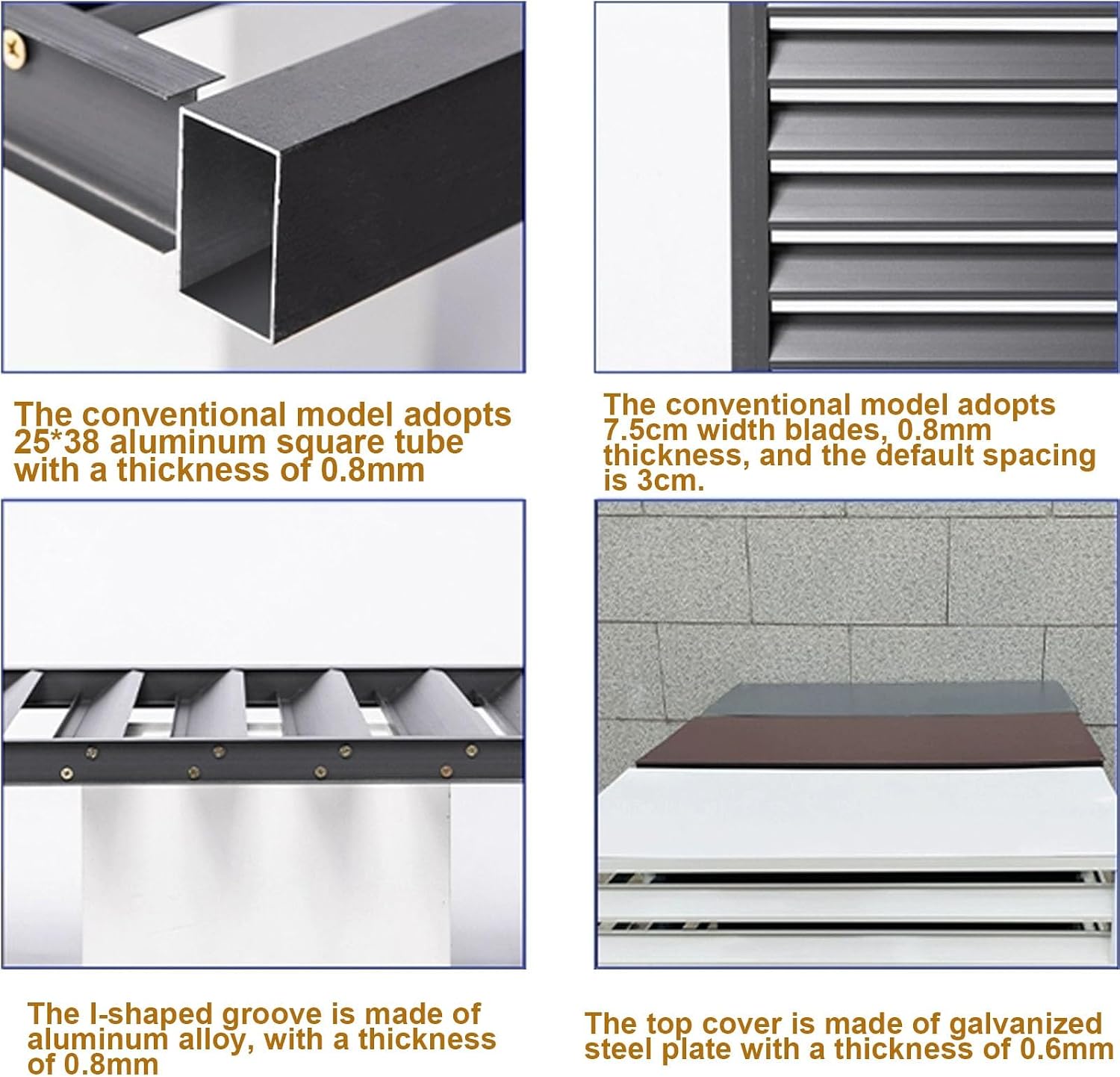 GENERIC Housse Robuste En Aluminium Pour Climatiseur De Mini Unités Séparées | Protection Antivol Extérieure | Réduction Du Bruit | Housses De Climatisation Résistantes Aux Intempéries Pour Une Utilisation En