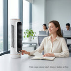  Climatiseur Tour, Mini Ventilateur Tour Portable Sans Pales, Circulation D'air 3D, Fonctionnement Silencieux, Mini Unité De Climatisation Pour Chambre à Coucher, Climatiseur Blanc
