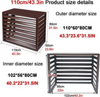  Housse De Protection Pour Climatiseur Extérieur, Protection De Pompe à Chaleur En Aluminium, Housse Résistante Aux Intempéries, Gris Et Blanc, Taille : 110X, Parfaite Pour Une Utilisation Toute