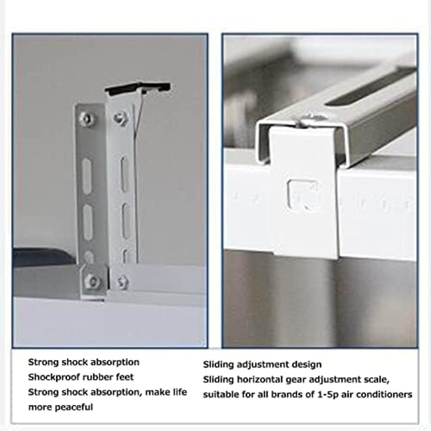  Support Universel Robuste Pour Climatiseur Pour Mini Systèmes De Pompe à Chaleur Et Double Niveaux De Pile Avec Absorption Des Chocs 90 X 1