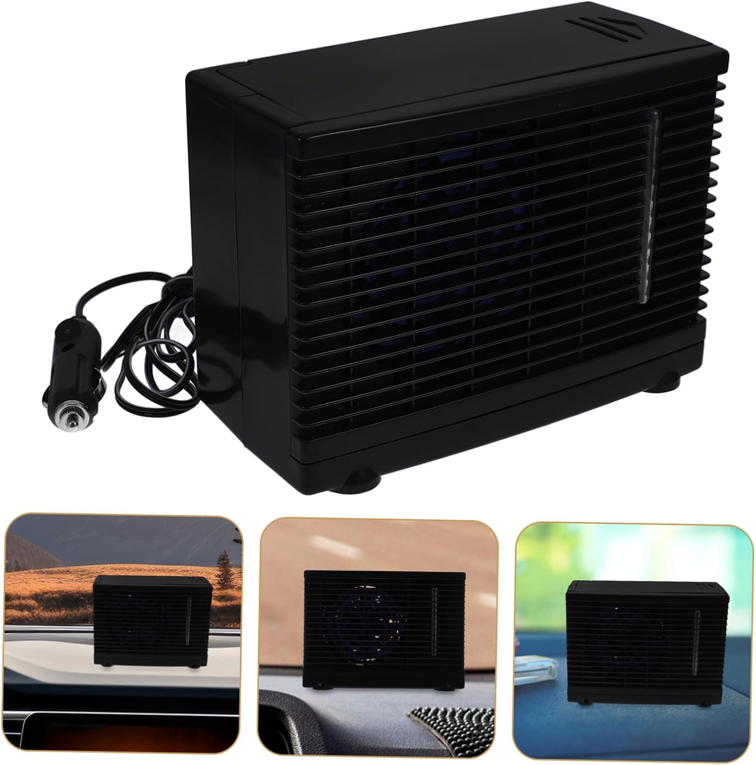  LIFKOME Climatiseur Portable Pour Voiture Ventilateur De Refroidissement Par Évaporation Eau Mini Climatiseur Avec Adaptateur Allume-Cigare