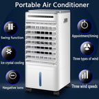  Climatiseur Portable 3-en-1 Ultra-Silencieux, Unité De Climatisation Portable Avec Ventilateur De Refroidissement, 3 Vitesses, Oscillation Automatique à 60°, Minuterie 7