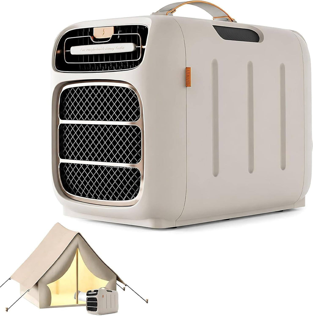  Climatiseur Pour Fourgonnette, Climatiseur Extérieur à Refroidissement Rapide, 16-32 °C, 3 Vitesses De Ventilation, Autonomie 24 H, Pour Caravane, Camping-Car 49 × 33 × 26 Cm 220V-cold