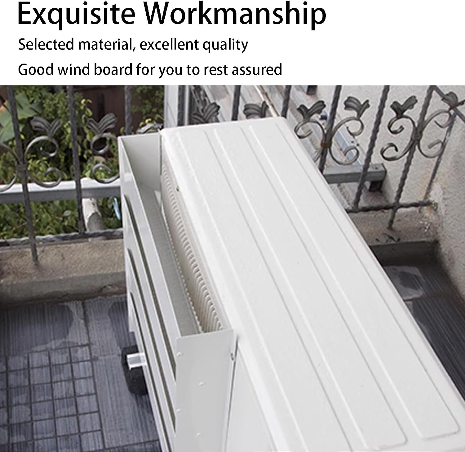 GENERIC Déflecteur D'unité Extérieure Pour Climatiseur, Couvercle D'aération Revêtu De Zinc, Bouclier De Sortie D'air, Protection De Ventilation Durable Pour Une Protection Et Une Efficacité Accrues