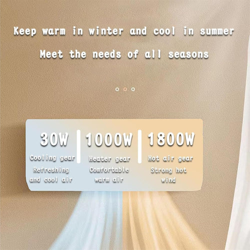  Climatisation Fixation Murale Avec Télécommande, Appareil Climatique Intérieur Calme 30dB, Fonction Chaud Et Froide, Fonction De Minuterie Intelligente, Sûr Et Ergonomique, Idéal Pour La Chambre À Cou