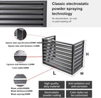  Couvercle De Pompe à Chaleur AC En Alliage D'aluminium 2-3P Avec Volets De Réduction Du Bruit Et Support à Fleurs Pour Climatiseur Extérieur - Accessoires Résistants Aux Intempéries