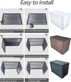 GENERIC Housse De Protection En Aluminium Pour Climatiseur D'extérieur – Couvercle De Protection Pour Condensateur, étagère De Rangement Et Présentoir Pour Plantes, Outils De Jardin, Clôture D'intimité Pour