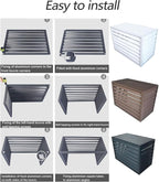  Housse D'extérieur Pour Unité De Climatisation 110 X 80 X 60 Cm - Protection Résistante Aux Intempéries - Grille Inclinée à 45° Pour Une Circulation D'air Optimale - Housses Pour Climatiseurs