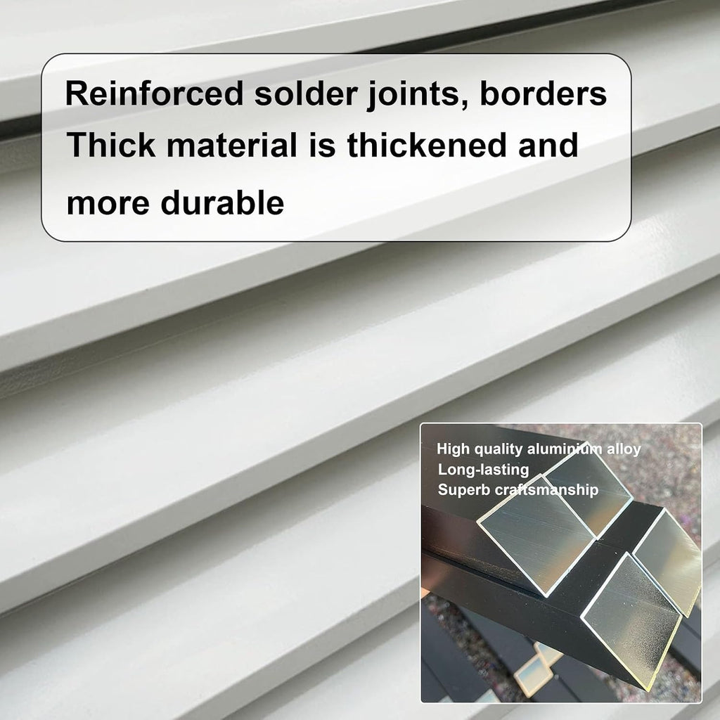 GENERIC Housse De Protection En Aluminium Pour Climatiseur Extérieur - Réduction Du Bruit Pour Unités Extérieures - Gris - Support Idéal Pour Plantes Et Solution Résistante Aux Intempéries