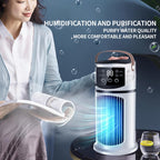  Climatiseur Mobile 9000 BTU Climatiseur Portable, USB 4 En 1 Climatiseur Mobile Avec Déshumidificateur,Rafraîchisseur D'Air Ventilateur Et Mode Nuit - Silencieux Pour Maison/Bureau