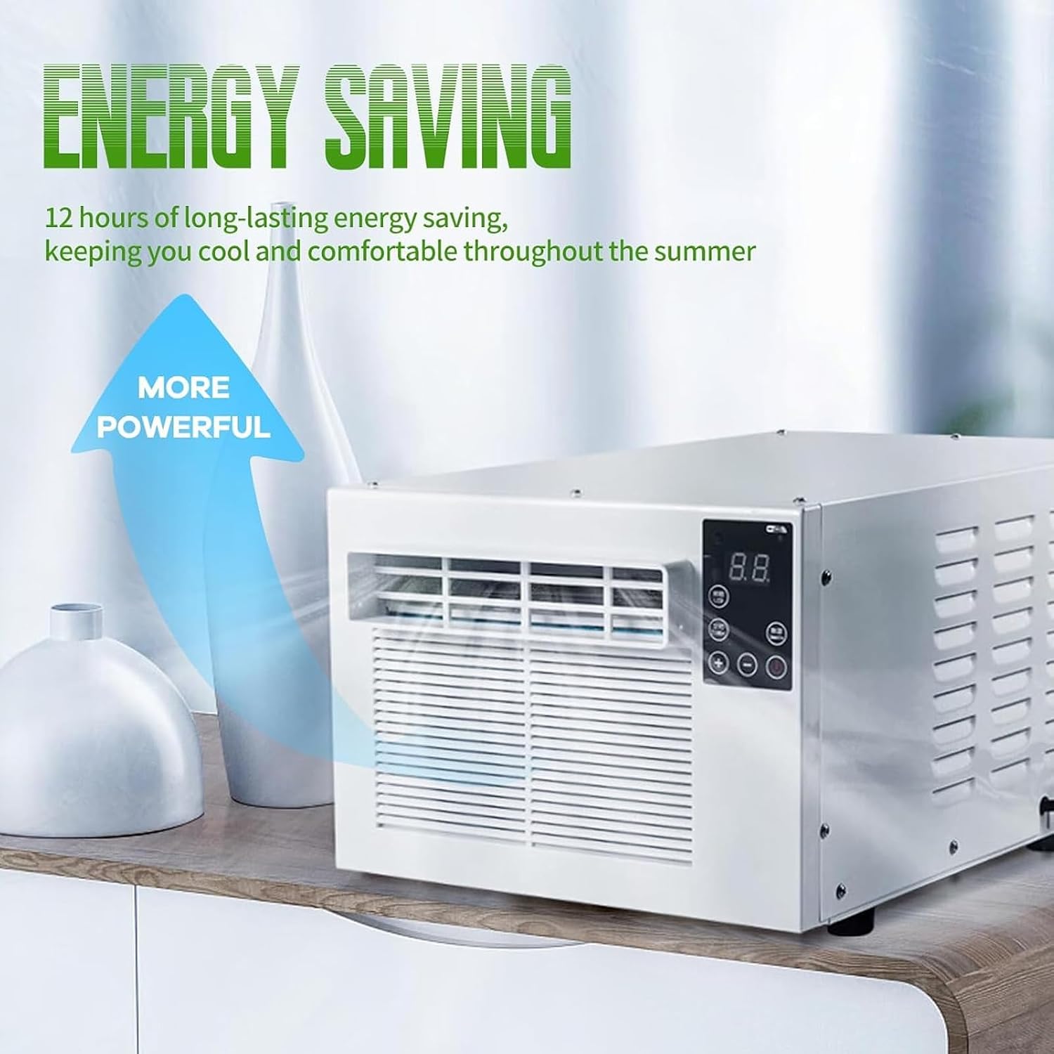  Mini Climatiseur Portable Avec Ventilateur, 3-en-1 Refroidissement Et Déshumidificateur Pour Chambre à Coucher.Fonctionnement Silencieux, Conception Compacte Pour Le Bureau à Domicile, Configuration F
