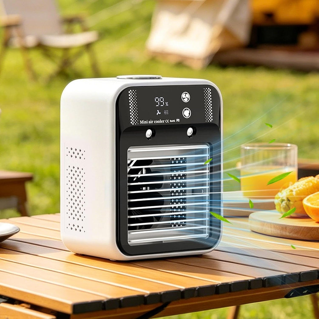  Petit Climatiseur Portable - Ventilateurs Silencieux Rafraîchissants,Ventilateur Climatiseur Portable 2 Vitesses | Pour Dortoir, Cuisine, Bureau, Garage, Lieu De Travail, Chambre, Maison