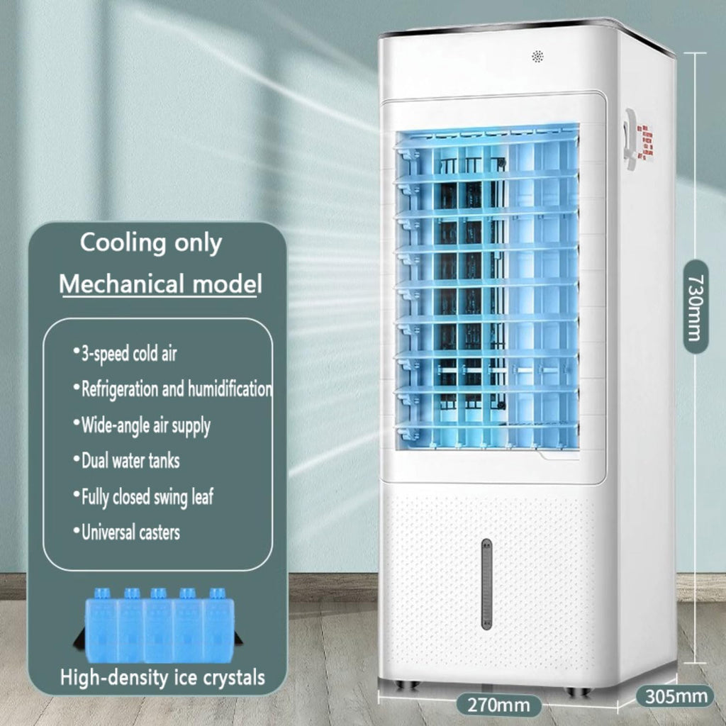 GENERIC Refroidisseur D'air évaporatif Avec Télécommande, Ventilateur De Refroidissement De Marais Portable, 12H Minuterie, 3 Vitesses, Mode De Sommeil Silencieux, Réservoir D'eau Double Pour Bureau De Chambr