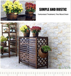  Grille De Protection En Bois Massif Pour Climatiseur, écran De Confidentialité, Pour Climatiseur Et Pompe à Chaleur, Présentoir Décoratif De Jardin, Boîtier De Poubelle