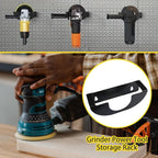  Power Tool Holder, Metal Tool Rack, Wall-Mounted Heavy Duty Design, Wear-Resistant Storage System, Garage Organizer For Angle Grinder, Polishing Machine, 6.29x1.96x1.96 Inches
