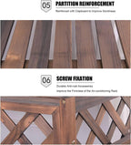  Housse En Bois Pour Climatiseur – Écran De Protection En Bois Massif Pour Unités De Climatisation, Pompes à Chaleur, Poubelle, Support De Fleur, Garde-corps