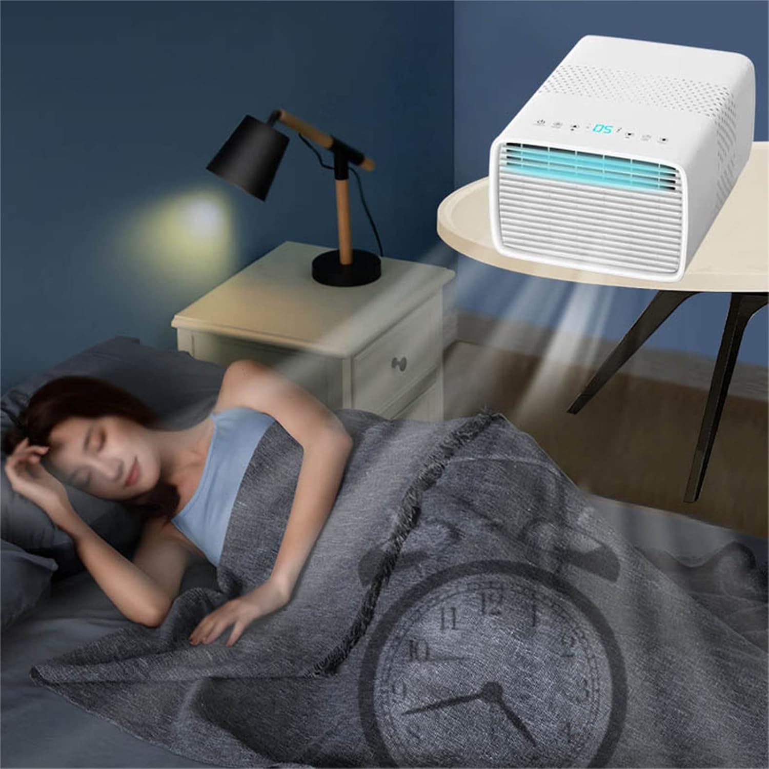  Mini Climatiseur Portable Pour Camping Et Maison - 220 V/480 W, Pas De Drainage Nécessaire - Télécommande, Minuterie 24 H, Faible Bruit, économie D'énergie, Refroidissement Rapide, Facile à Nettoyer,