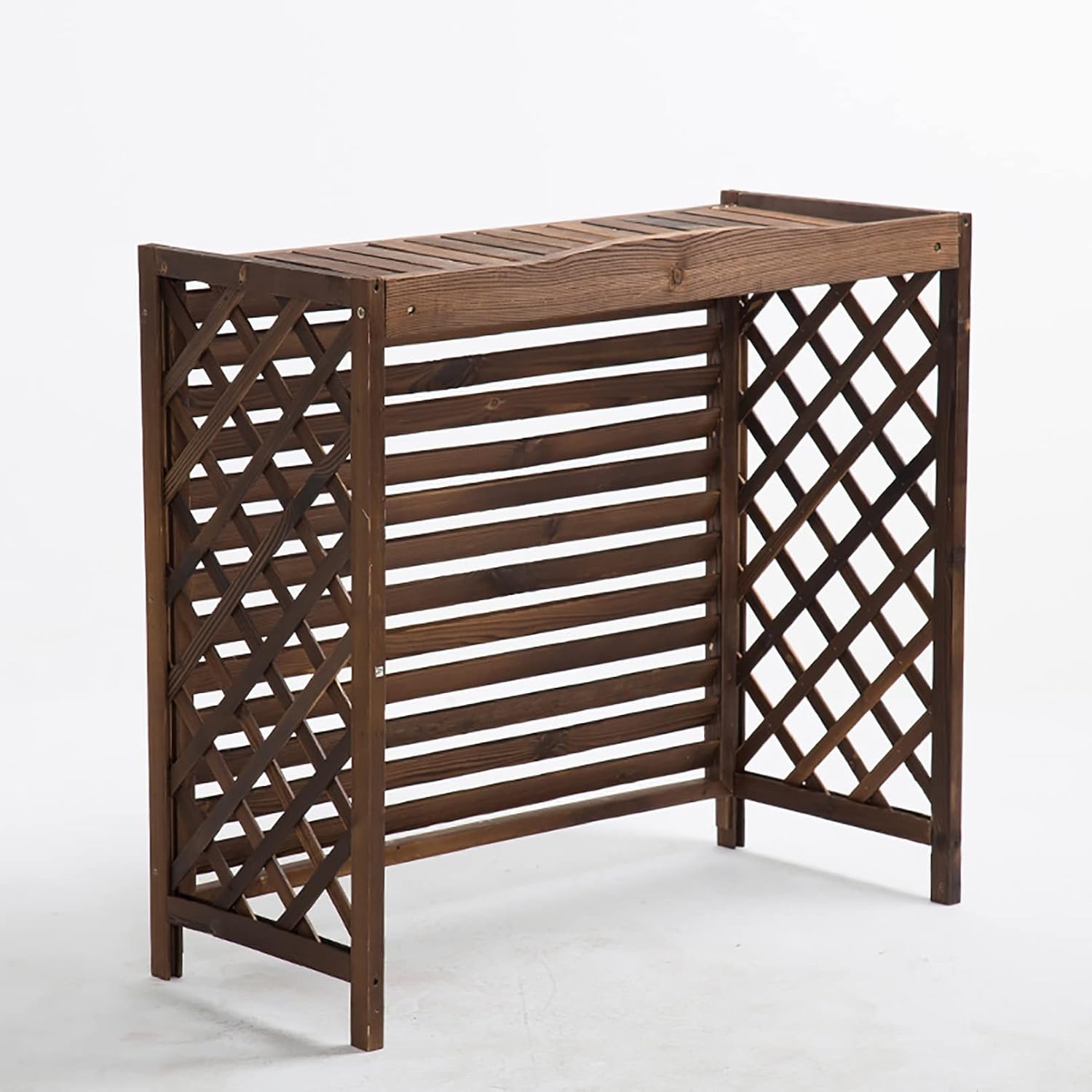 GENERIC Housse Pour Climatiseur Extérieur – Volets En Bois Massif Pour étagères Extérieures, Housse Ive Pour Condensateur, Empêche Le Feuillage Et Les Débris, Et Design élégant