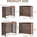  Housse De Protection En Bois Massif Pour Climatisation – Clôture Et Poubelle – Support De Présentation Pour Plantes De Jardin – Grille De Protection Pour Climatiseur Et Pompe à Chaleur – Solution
