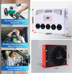 GENERIC Kit De Climatisation Pour Camping-car Et Camion Lourd, Volume D'air De 450 M³/h, Refroidissement Rapide Et Silencieux Pour Camping-car, Bus, Caravane, Pelleteuse, 12 V