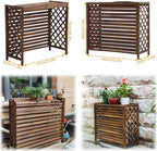  Couvercle En Bois Pour Climatiseur Extérieur - Pompe à Chaleur Et Unité De Climatisation - Support De Présentation Pour Plantes Et Fleurs - 81 X 30 X 72 Cm - Décoration D'intérieur élégante Et