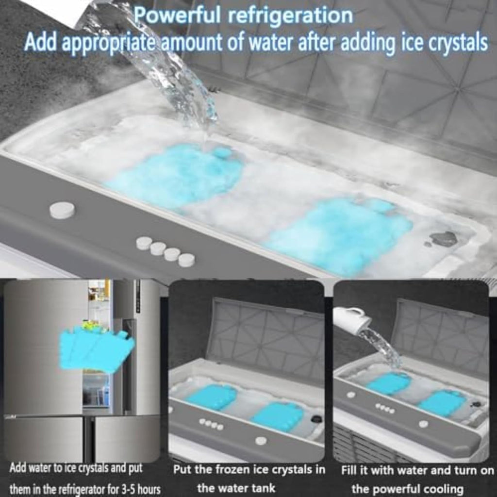 GENERIC Swamp Cooler Climatiseur évaporatif 120 Oscillation Portable AC Avec Ice Pack Télécommande Whisper Silenne Refroidissement Ventilateur Pour Garage Chambre à Coucher Bureau Utilisation