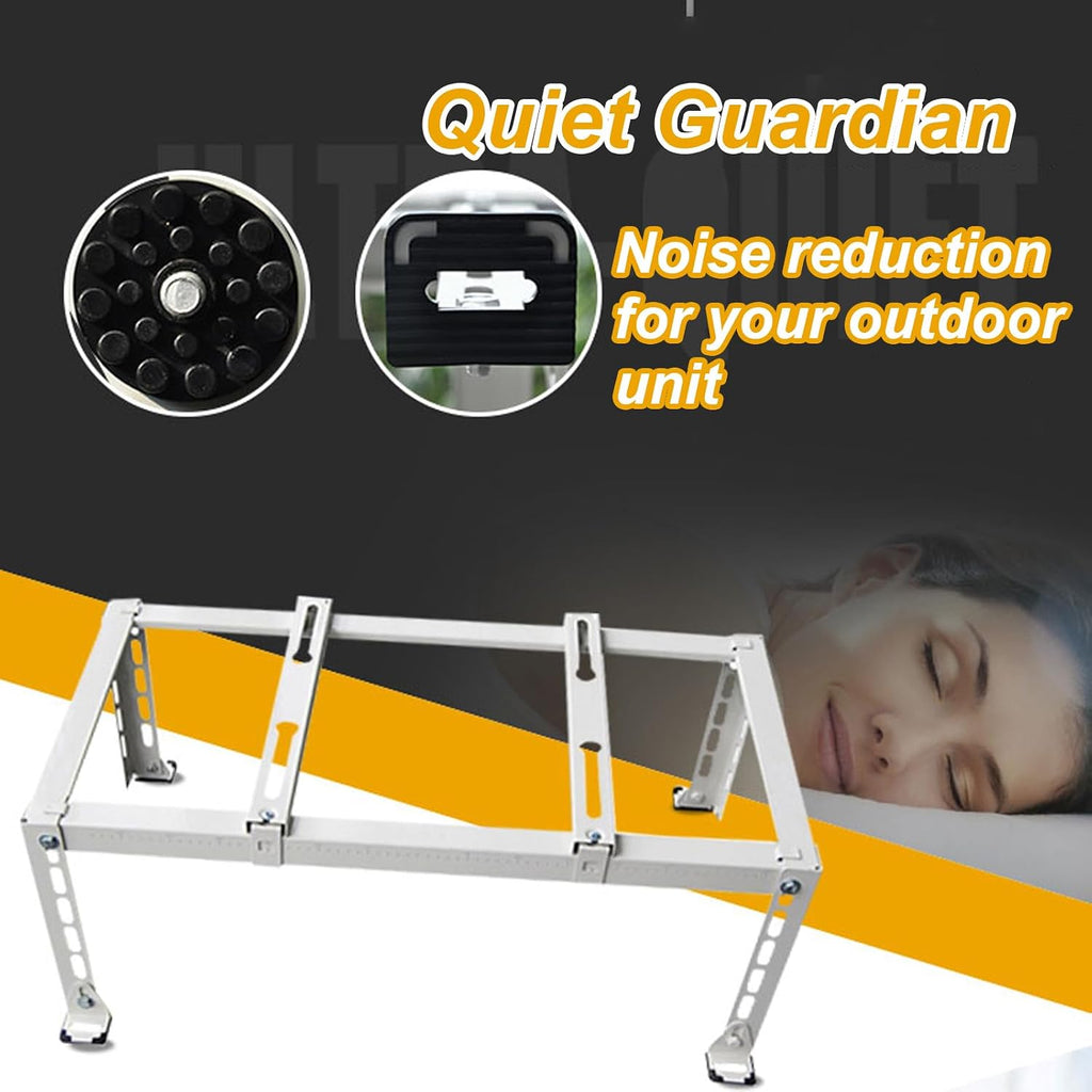  NALsa – Mini Support De Sol Robuste En Acier Galvanisé Pour Climatiseurs Fendus Sans Conduit Et Base Universelle De Pompe à Chaleur CVC, Résistant à La Rouille Et Absorbant Les Chocs