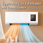  Split Fan Portable 2in1 Chauffage Refroidissement Murail Mont Super Trancail Télécommande Énergéticité Pour Le Bureau À Domicail Installation Rapide