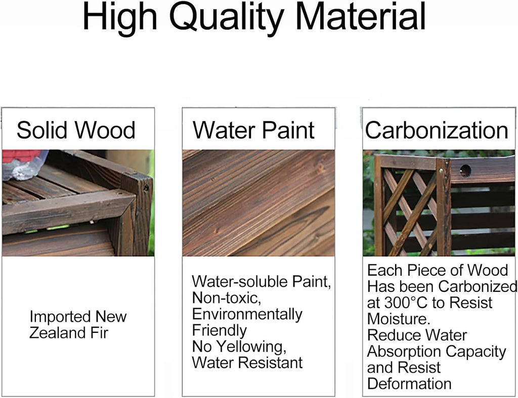 GENERIC Housses De Climatiseur Décoratives En Bois Avec Couvercle Supérieur, Support De Plantes Blanches Pour Une Décoration Extérieure Améliorée