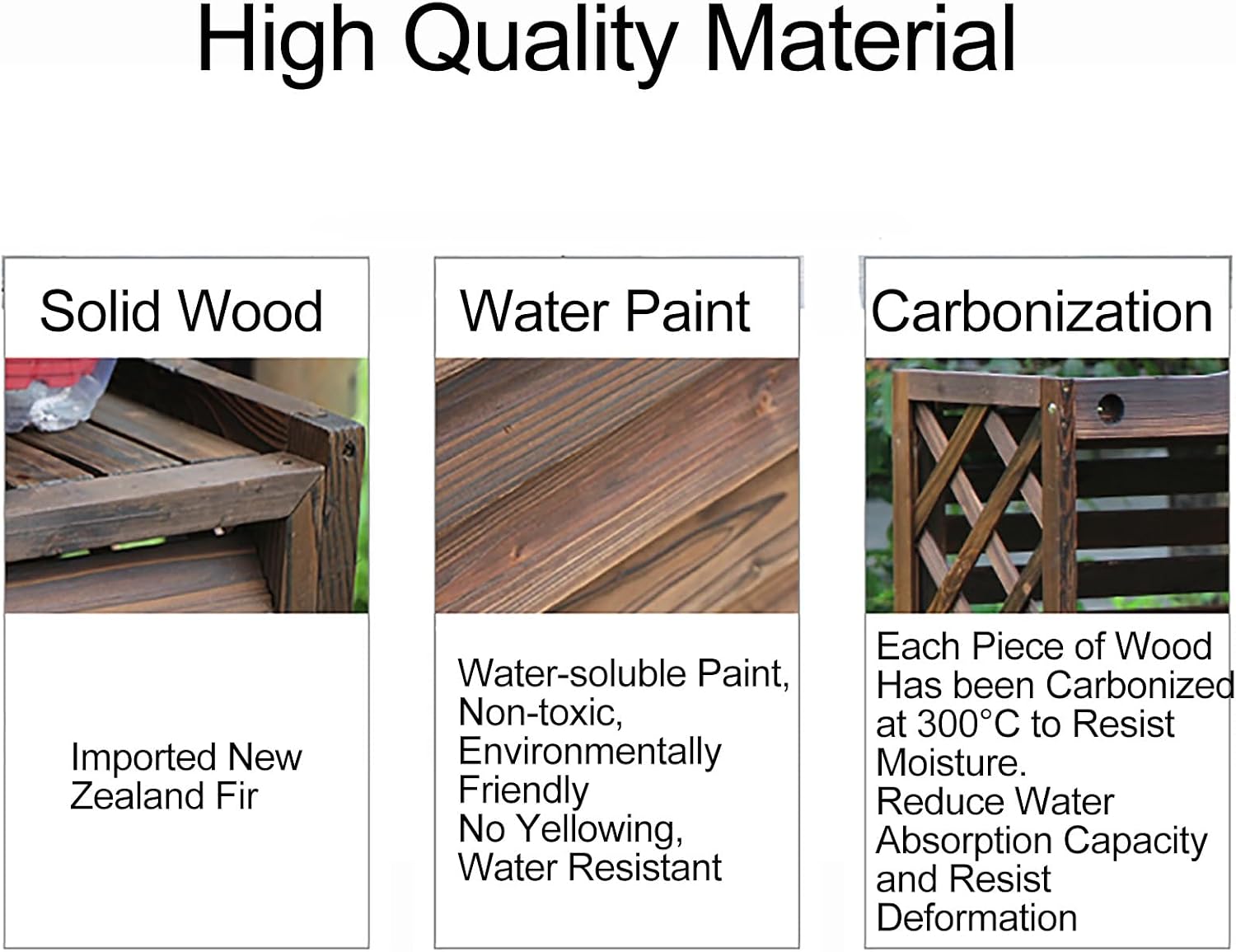 GENERIC Housses De Climatiseur Décoratives En Bois Avec Couvercle Supérieur, Support De Plantes Blanches Pour Une Décoration Extérieure Améliorée