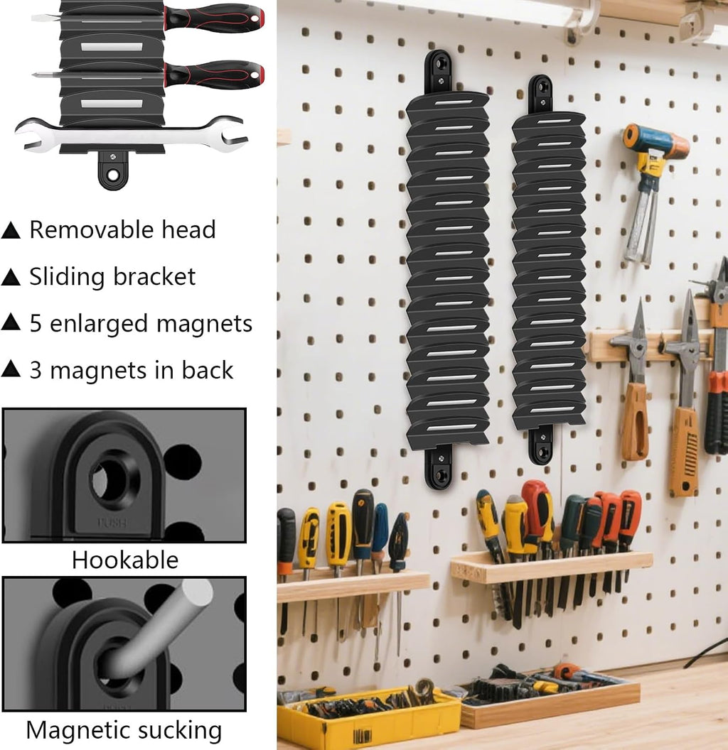  Générique Porte-Clés à Outils,Plateau De Rangement Pour Outils Avec Support Aimanté | Accessoire D'Organisation Polyvalent Pour Boîte à Outils – Idéal Pour Passionnés Et Débutants