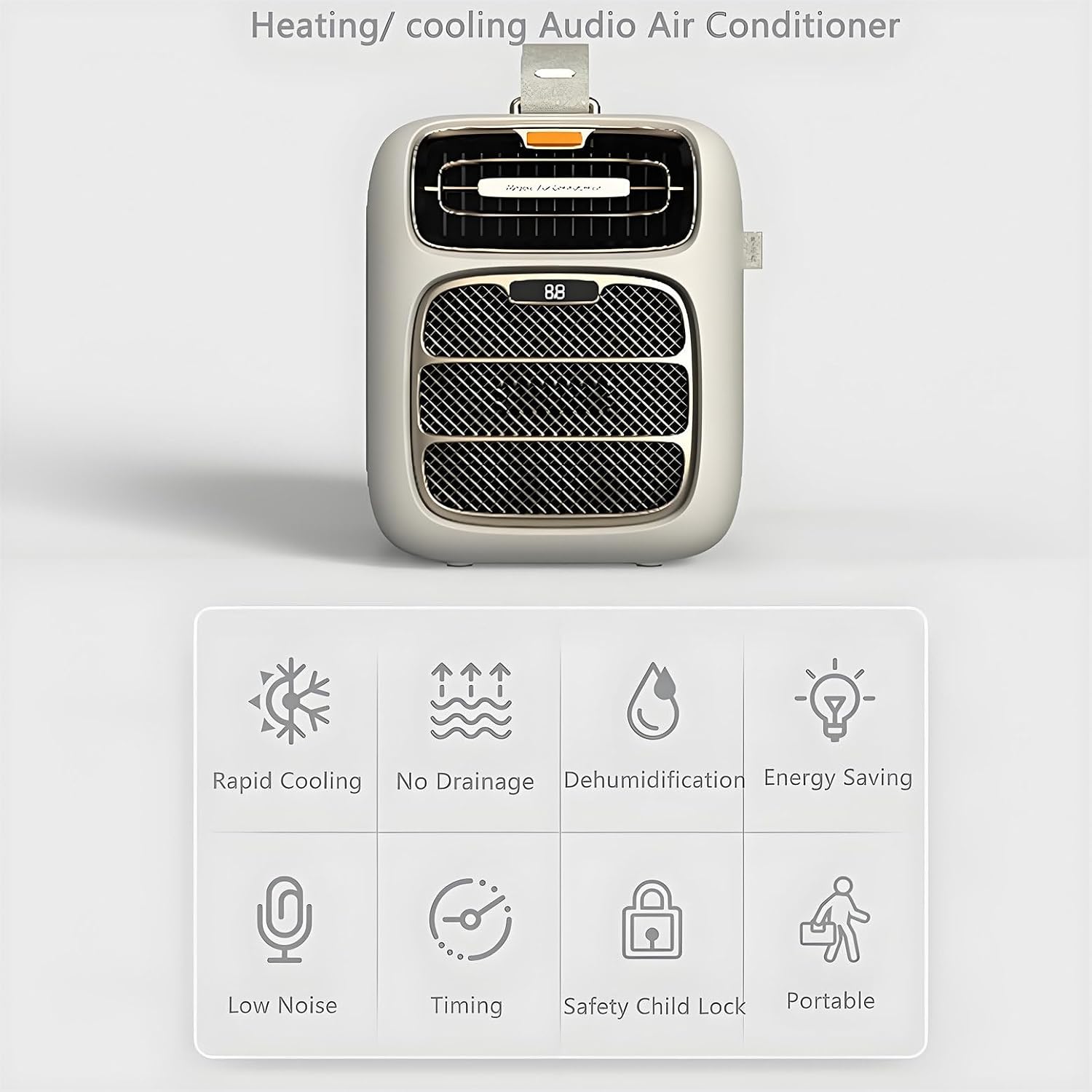  Climatiseur Portable, Refroidissement Rapide 5121 BTU, AC/DC 24 V, 3 Vitesses De Ventilation, Minuterie De Déshumidification Pour Camping-Car, Tente Et Usage Extérieur
