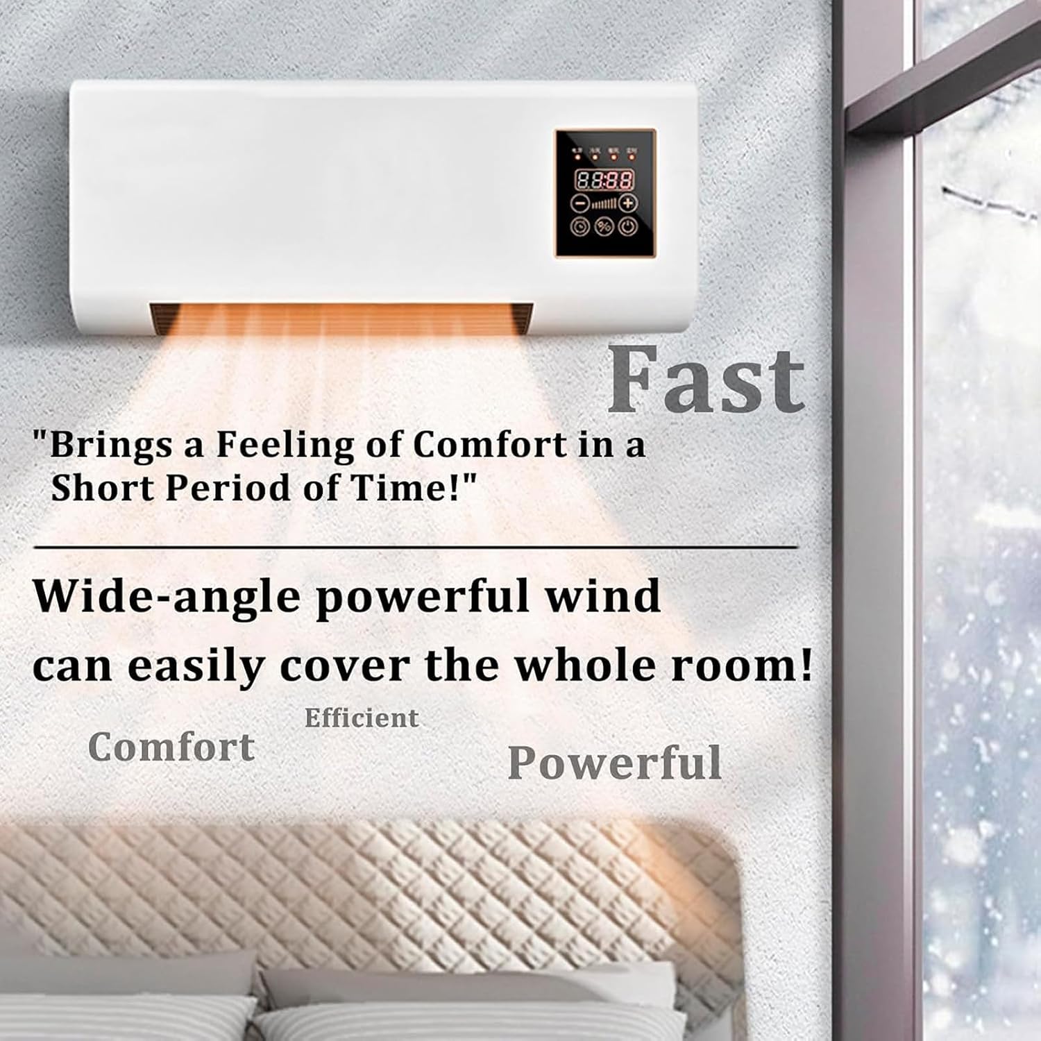 GENERIC Refroidisseur Portable De Mini Ventilateur De Bureau Pour Le Bureau à Domicile, Contrôle De Climat Ultra Silencieux Avec Télécommande Et Minuterie, Aucune Installation Requise De Climatisation Personn