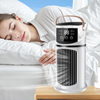  Climatiseur De Bureau Petit, Mini Refroidisseurs D'air Par Évaporation, Ventilateurs Tour Refroidissant Une Chambre Silencieuse, 9 Vitesses, Avec Lumière Et Minuterie, Pour Dortoir, Chambre À Coucher