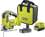  RYOBI - Scie Sauteuse 500W RJS750-G – Mouvement Pendulaire, Soufflerie Active, Changement Lame Sans Outil – Découpe Bois Et Métaux