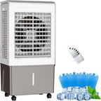 GENERIC Refroidisseur D'air évaporatif Portable, Réservoir De 50L Avec Télécommande, 3 Vitesses Et Minuterie, Ventilateur D'humidificateur Pour Garage Yard Office, Refroidissement Efficace à Faible Puissance