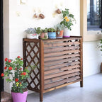  Grille De Protection En Bois Massif Pour Climatiseur, écran De Confidentialité, Pour Climatiseur Et Pompe à Chaleur, Présentoir Décoratif De Jardin, Boîtier De Poubelle