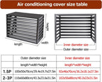 GENERIC Clôture D'intimité Pour Climatiseur Extérieur – Grilles De Protection En Aluminium Pour Climatisation Et Climatisation Résistantes Aux Intempéries