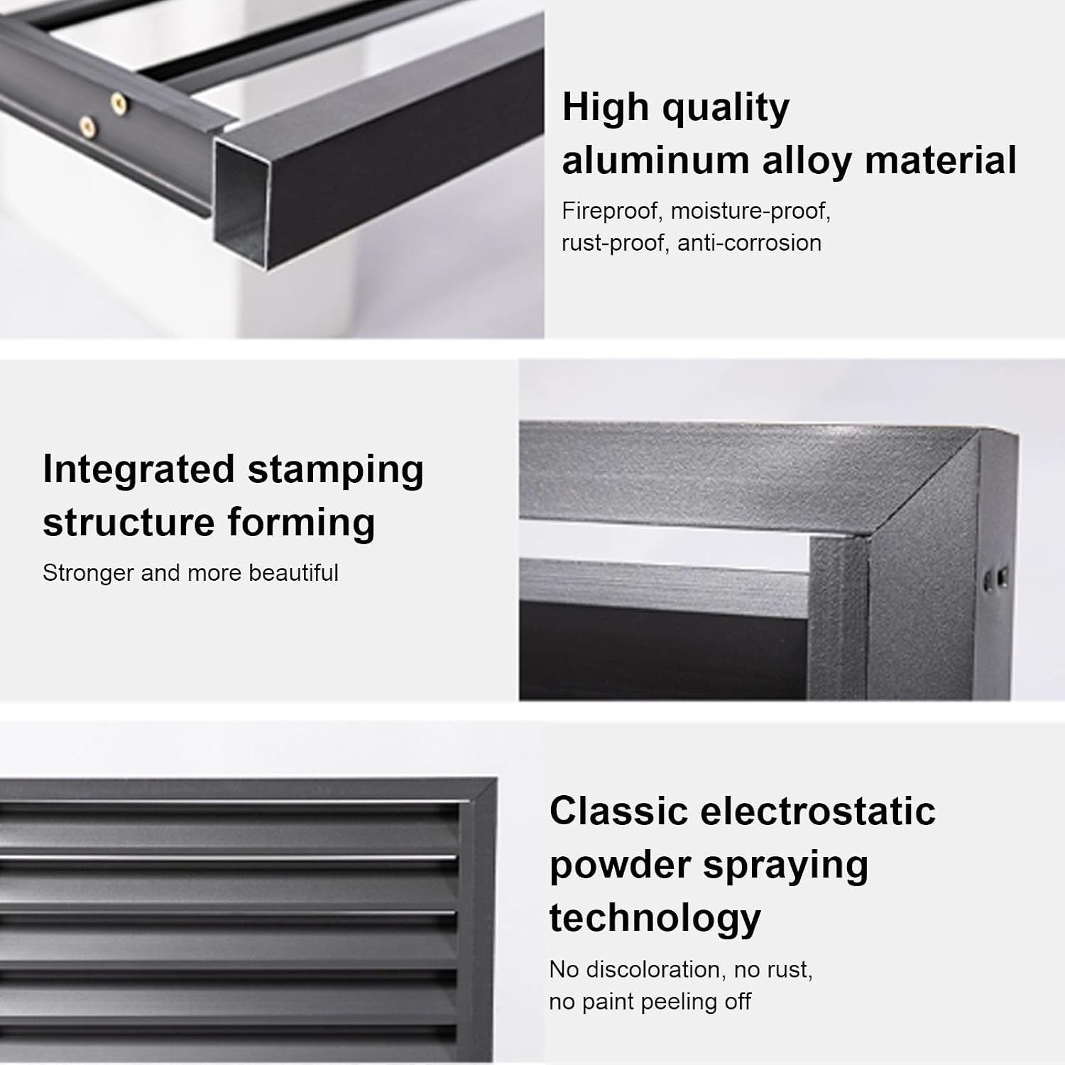  Housse De Protection Pour Climatiseur En Alliage D'aluminium Blanc – Protection Contre La Pluie Pour L'intérieur Et L'extérieur – Clôture Pour Cacher L'unité De Climatisation Résistante Aux