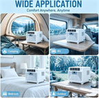  Climatiseur De Camping Portable 3400 BTU, Petit Climatiseur Silencieux 4 En 1 Avec Télécommande, Minuterie 1-12 H, Idéal Pour Tentes, Camping-Cars, Camions, Fourgonnettes, Caravanes Et Chambres
