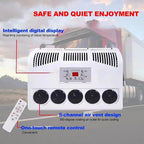 GENERIC Kit De Climatisation Pour Camping-car Et Camion Lourd, Volume D'air De 450 M³/h, Refroidissement Rapide Et Silencieux Pour Camping-car, Bus, Caravane, Pelleteuse, 12 V