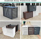 GENERIC Climatiseur Extérieur – Boîtier En Aluminium Avec Porte-fleurs Et Volets à Persiennes – Séparateur Extérieur Autonome Pour Unités De Climatisation Et Cachette à Ordures (noir)