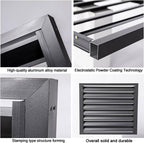  Housse En Aluminium Pour Climatiseur Et Pompe à Chaleur, Protection De L'unité De Climatisation Extérieure – Résistant Aux Intempéries, Gris Et Blanc, Taille 100X Pour Une Durabilité Et Une