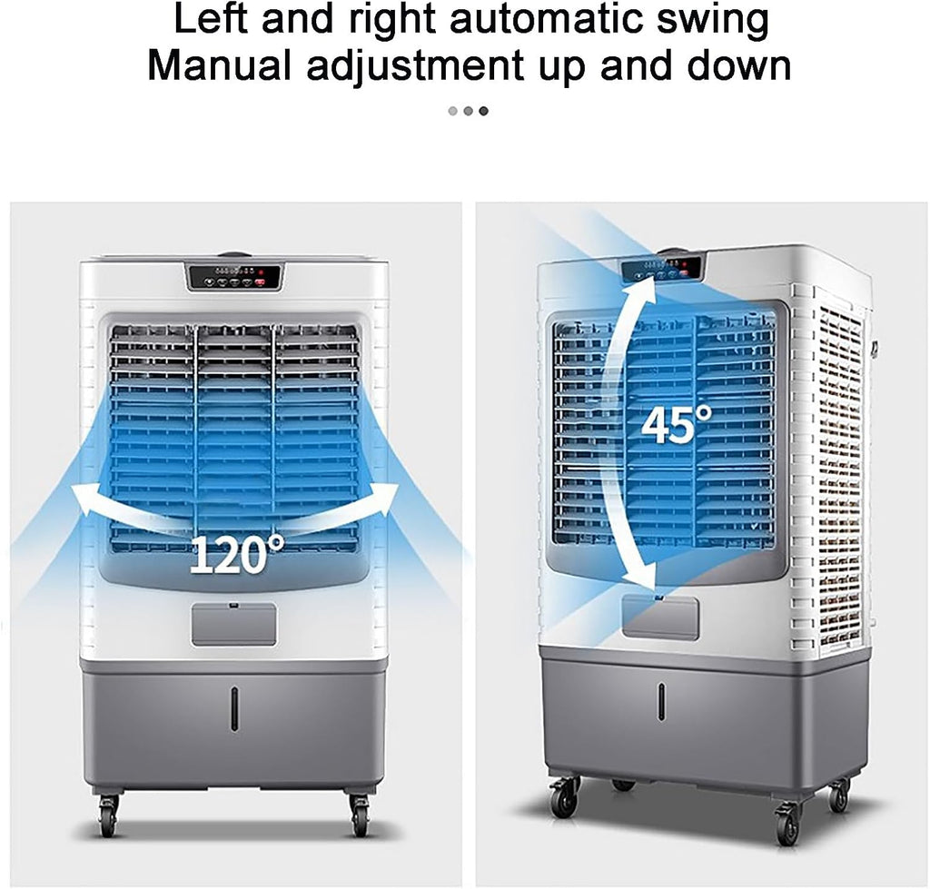 GENERIC Ventilateur De Refroidisseur évaporatif Portable, Refroidisseur De Marais à 3 Vitesses Avec 120 Oscillations, Grand Climatiseur De Réservoir D'eau Pour Garage De Bureau à Domicile, Moteur Puissant, Mo