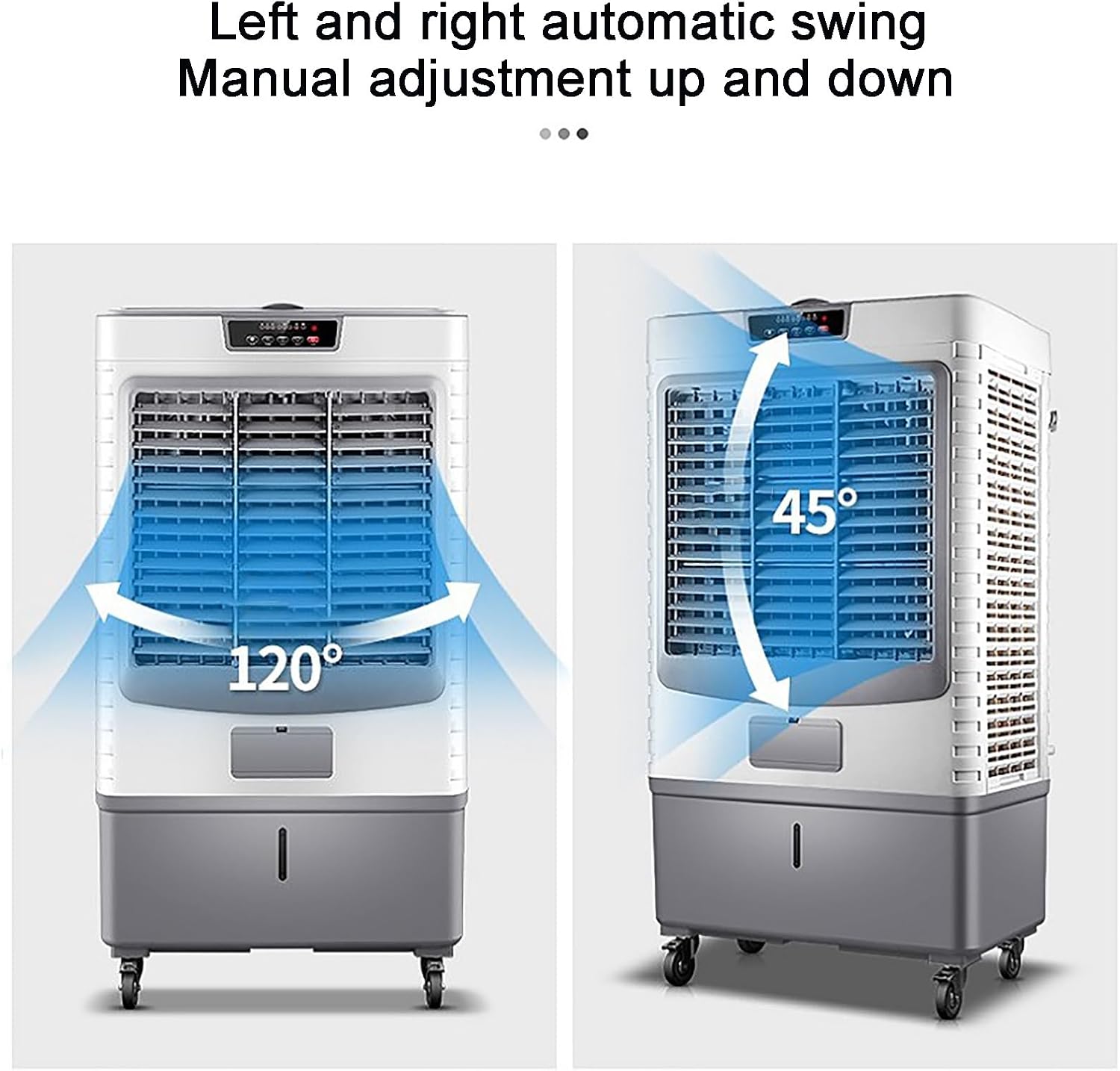 GENERIC Ventilateur De Refroidisseur évaporatif Portable, Refroidisseur De Marais à 3 Vitesses Avec 120 Oscillations, Grand Climatiseur De Réservoir D'eau Pour Garage De Bureau à Domicile, Moteur Puissant, Mo