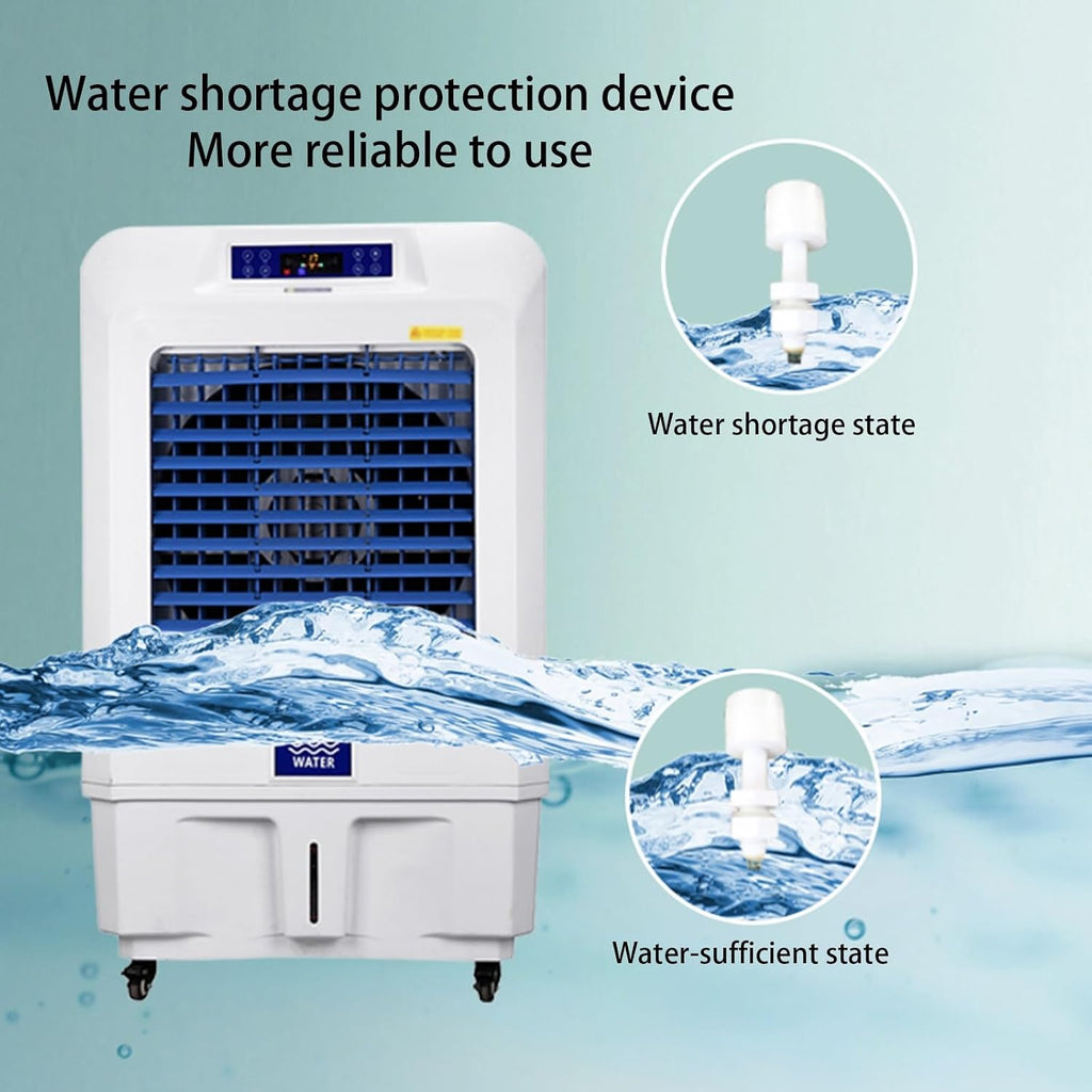  Refroidisseur D'air Par Évaporation, Refroidisseur De Marais À 3 Vitesses Avec Minuterie Et Réservoir D'eau, Climatiseur Portable Sans Fenêtre Pour Chambre Et Bureau
