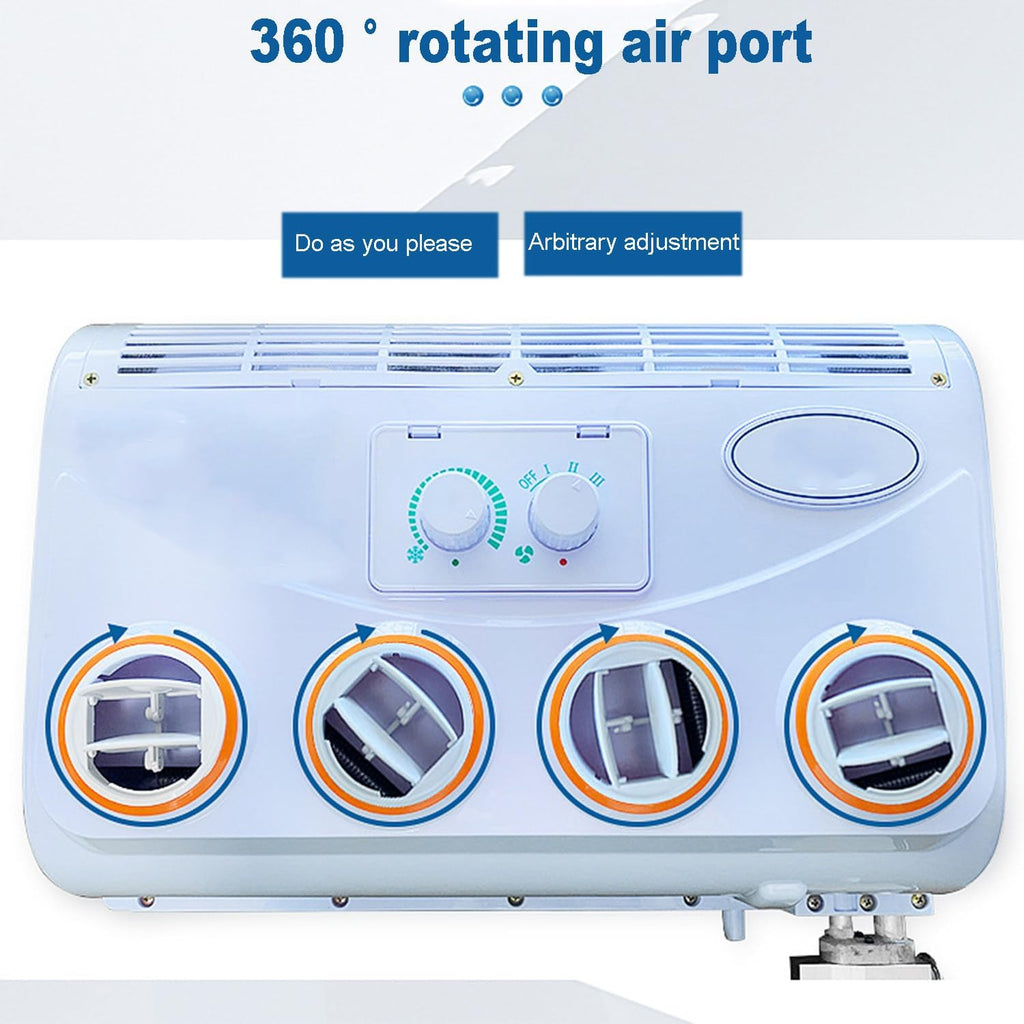 GENERIC Climatiseur RV Portable 12V, Capacité De Refroidissement 390L, Sans Consommation De Carburant, Comprend L'unité Intérieure Et La Télécommande