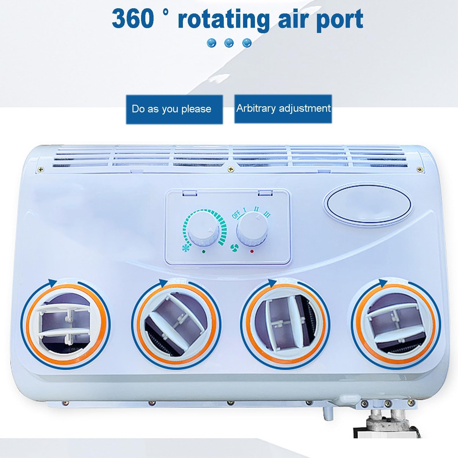 GENERIC Climatiseur RV Portable 12V, Capacité De Refroidissement 390L, Sans Consommation De Carburant, Comprend L'unité Intérieure Et La Télécommande