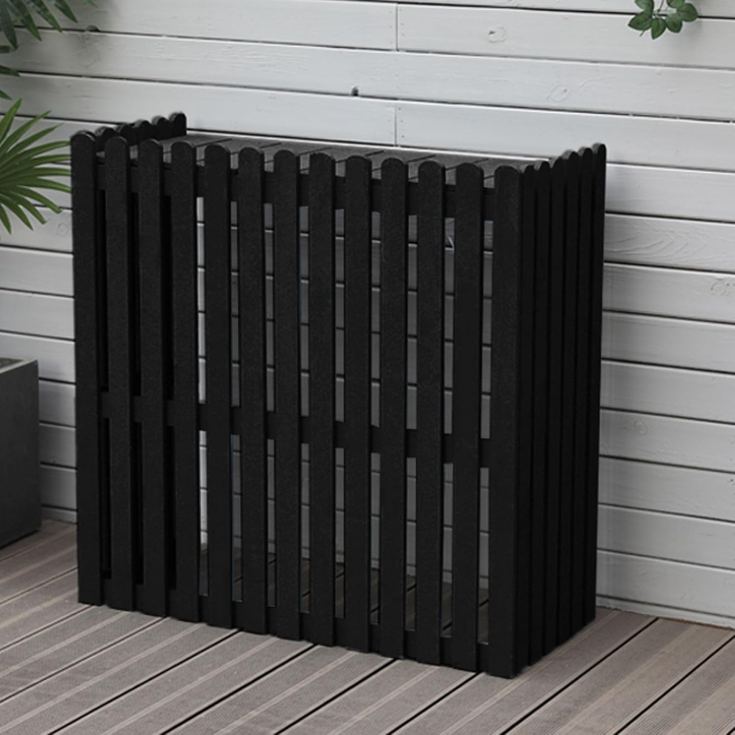  Housse De Climatiseur Et De Pompe à Chaleur En Bois, Housse De Climatiseur Décorative En Bois, Housse De Protection De Climatiseur, Réduction Du Bruit, Support De Plantes D'étagère, Convient Pour L'